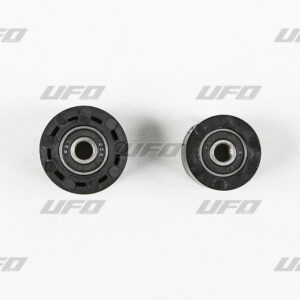 UFO ROLKA KOMPLET 2 SZT.GÓRA I DÓŁ ŁAŃCUCHA HONDA CRF 250R '12-18, CRF 450R/X '12-16 KOLOR CZARNY (8X38X24MM) I (8X34X24MM) 79-5014 ,79-5015