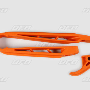 UFO ŚLIZG ŁAŃCUCHA (MAŁY I DUŻY) KTM SX/SXF '07-'10, EXC '08-'11 KOLOR POMARAŃCZOWY