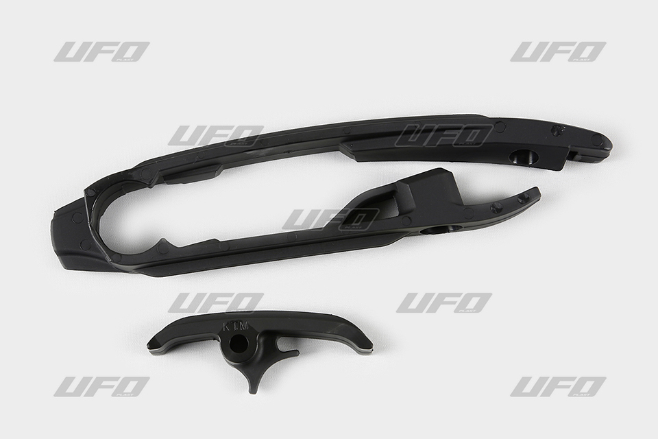 UFO ŚLIZG ŁAŃCUCHA (MAŁY I DUŻY) KTM SX/SXF '16-'21 (Z WYJĄTKIEM SX 250 '16), KOLOR CZARNY