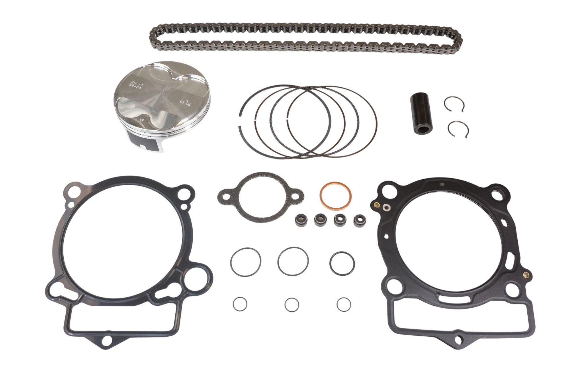 VERTEX ZESTAW NAPRAWCZY GÓRY SILNIKA KTM EXC-F 350 (EXCF350) '24-'25, SX-F 350 (SXF350) '23-'25, HUSQVARNA FE 350 '24-'25, FC 350 '23-'25, GAS GAS EC 350 F '24-'25 (STD. + 0.01MM = 89.97MM) (TŁOK, USZCZELKI TOP-END, ŁAŃCUSZEK ROZRZĄDU)