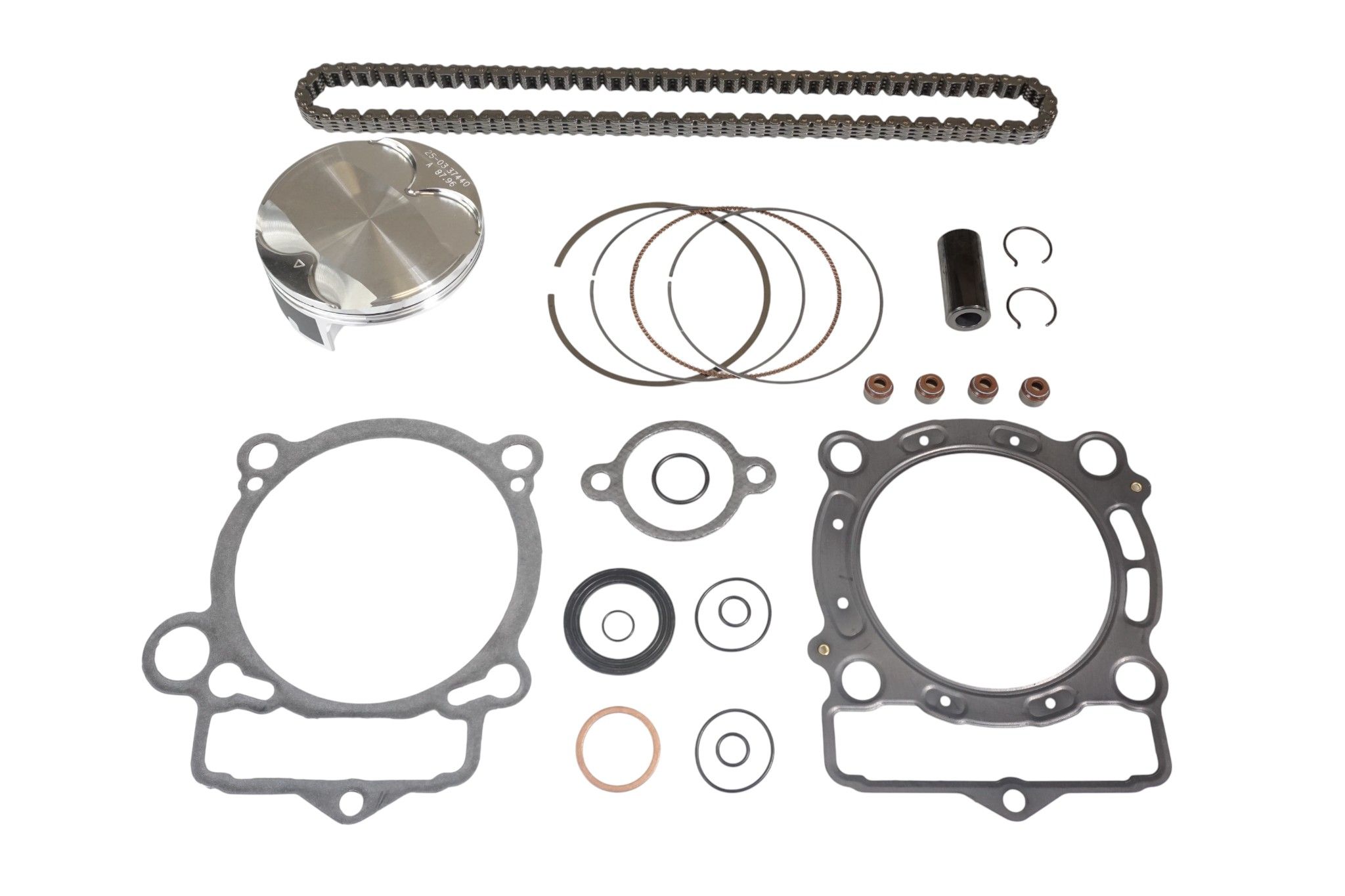 VERTEX 2025/12 ZESTAW NAPRAWCZY GÓRY SILNIKA KTM EXC-F 350 (EXCF350) '17-'19, HUSQVARNA FE 350 '17-'19 (STD. + 0.02MM = 87.98MM) (12.3:1) (TŁOK, USZCZELKI TOP-END, ŁAŃCUSZEK ROZRZĄDU)
