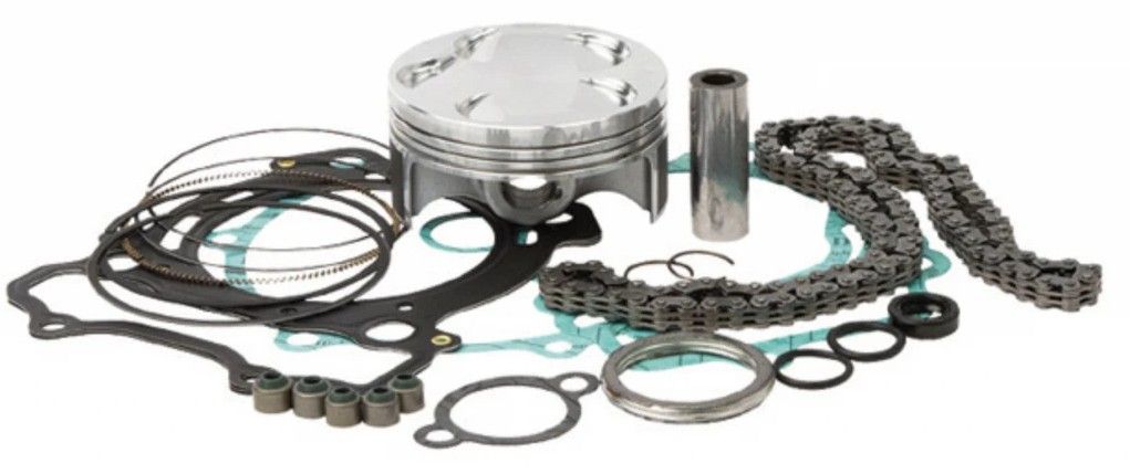 VERTEX 2025/12 ZESTAW NAPRAWCZY GÓRY SILNIKA KTM SX-F 250 (SXF250) '16-'22, EXC-F 250 (EXCF250) '17-'23 HUSQVARNA FC 250 '16-'22, FE 250 '17-'23, GAS GAS EC / MC 250 F '21-'23 (STD. + 0.03MM = 77.99MM) (14.7:1) (13.5:1) (TŁOK, USZCZELKI TOP-END, ŁAŃCUSZE