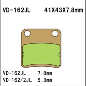 VESRAH KLOCKI HAMULCOWE KH178 / KH257 SPIEK METALICZNY (ZŁOTE) (MADE IN JAPAN)