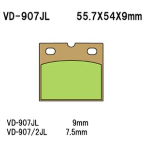 VESRAH KLOCKI HAMULCOWE KH18 SPIEK METALICZNY (ZŁOTE) (MADE IN JAPAN)