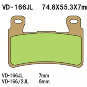VESRAH KLOCKI HAMULCOWE KH265 / KH296 SPIEK METALICZNY (ZŁOTE) HONDA CBR/VTR PRZÓD (8MM) (MADE IN JAPAN)
