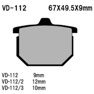VESRAH KLOCKI HAMULCOWE KH29 SPIEK METALICZNY (ZŁOTE) HONDA CX500 '79-'81, GL1000/1100 '75-'81 (MADE IN JAPAN)