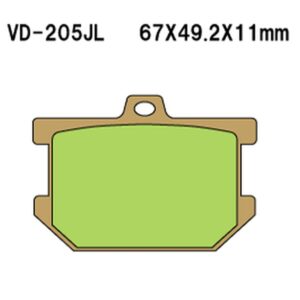 VESRAH KLOCKI HAMULCOWE KH34 SPIEK METALICZNY (ZŁOTE) YAMAHA SR500 76-81, XS,XV (MADE IN JAPAN)