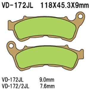 VESRAH KLOCKI HAMULCOWE KH388 SPIEK METALICZNY (ZŁOTE) (MADE IN JAPAN)