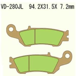 VESRAH KLOCKI HAMULCOWE KH450 SPIEK METALICZNY (ZŁOTE) YAMAHA YZF250 08-16 (MADE IN JAPAN)
