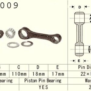 VESRAH KORBOWÓD YAMAHA YFS 200 (YFS200) BLASTER '88-'06 (VA2009) (MADE IN JAPAN)