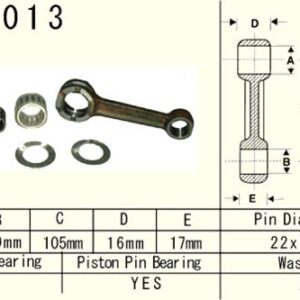 VESRAH KORBOWÓD YAMAHA YZ 125 (YZ125) '97-'00 (VA6013) (MADE IN JAPAN)