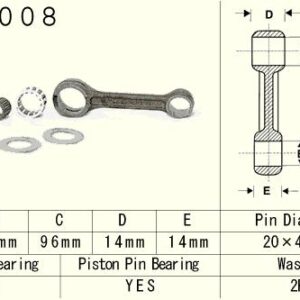 VESRAH KORBOWÓD YAMAHA YZ 80 (YZ80) '93-'01, YZ 85 (YZ85) '02-'18 (VA6008) (MADE IN JAPAN)