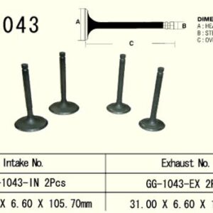 VESRAH ZAWÓR WYDECHOWY HONDA XL 600R/XR 650L/XR 600R, NX 650 '90-00' (2 NA POJAZD) (OEM: 14721-MAN-620,14721-MG3-000) (1SZT.) (MADE IN JAPAN)