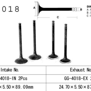 VESRAH ZAWÓR WYDECHOWY KAWASAKI KLR 250 '85-'05, EN 450/500, GPZ 500S, GPZ 900R, ER5 97-03 (OEM: 12005-1052,12005-1065) (1SZT.) (MADE IN JAPAN)