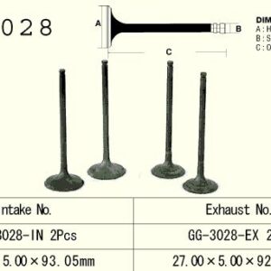 VESRAH ZAWÓR WYDECHOWY SUZUKI DR 350 '90-'99, LTA 400 EIGER '02-'09 (2 NA POJAZD) AN 400, LTA 500 (OEM: 12912-01D00) (1SZT.) (MADE IN JAPAN)