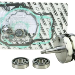 WISECO WAŁ KORBOWY KAWASAKI KX 250 '02-'04 (Z ŁOŻYSKAMI I USZCZELNIACZAMI NA WAŁ ORAZ KOMPLETEM USZCZELEK NA DÓŁ SILNIKA) (HR4017)