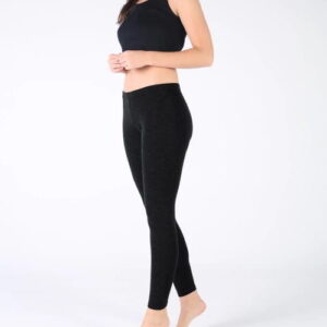WOOLONA NORTE SPODNIE (LEGGINSY) TERMOAKTYWNE DAMSKIE (100% WEŁNY MERINO) KOLOR CZARNY ROZMIAR XL