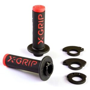 X-GRIP MANETKI (GRIPY) BRAAAAP GRIPS LOCK-ON-GRIP (Z ADAPTERAMI ROLGAZU) RED KOLOR CZERWONY