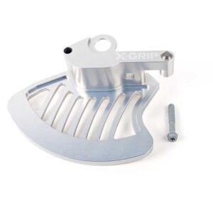 X-GRIP OSŁONA TARCZY HAMULCOWEJ PRZÓD/PRZEDNIEJ KTM EXC,EXC-F, HUSQVARNA TE, FE ,TC, FC '16-, GASGAS EC, EC-F, MC, MC-F 21-, KOLOR SREBRNY