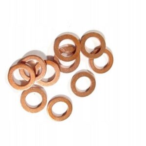 XRADICAL(ARTEIN GASKETS) PODKŁADKI MIEDZIANE M6 (6X12X1MM) 10SZT (PODKŁADKA MIEDZIANA) COPPER WASHERS