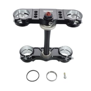 XTRIG PÓŁKI ZAWIESZENIA PRZEDNIEGO ROCS PRO TRIPLE CLAMPS KTM SX/SX-F 150/250/350/450 '23-'26; HUSQVARNA '23-'26; GAS GAS EC/ECF/MC/MCF '23-'26 M12 (OFFSET 20MM-22MM) KOLOR CZARNY