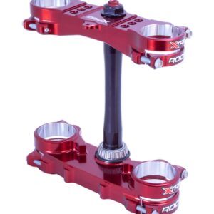 XTRIG PÓŁKI ZAWIESZENIA PRZEDNIEGO ROCS PRO TRIPLE CLAMPS YAMAHA YZ 250F '24-'26; YZ 450F '23-'26; FANTIC XXF 250 '26; XXF 450 '24-'26 (OFFSET 20MM-22MM) KOLOR X-TRIG BROWN