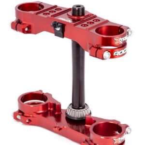 XTRIG PÓŁKI ZAWIESZENIA PRZEDNIEGO ROCS TECH TRIPLE CLAMPS KTM SX 85 '25-'26; HUSQVARNA TC 85 '25-'26; GAS GAS MC 85 '25-'26 (OFFSET 14MM) KOLOR CZERWONY