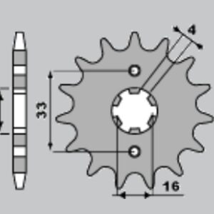 ZĘBATKA PRZEDNIA Z (A4240421130) 514/13z. KAWASAKI Z 250 '81-'82, GPZ 500 R '88-'90, GPZ 600 '85-'90, ZZR 600 '93-'06 - WYPRZEDAŻ
